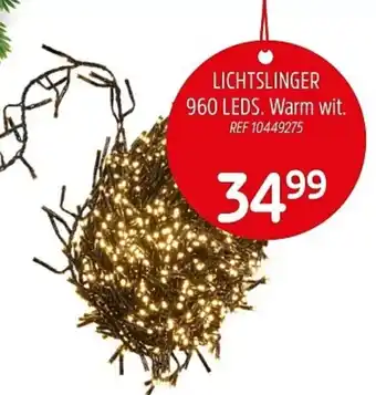 Brico Lichtslinger 960 leds. warm wit. aanbieding