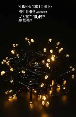 Brico Slinger 100 lichtjes met timer aanbieding