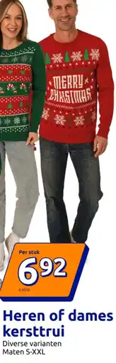 Action Heren of dames kersttrui aanbieding
