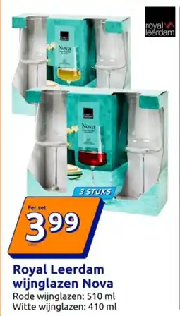 Action Royal Leerdam wijnglazen Nova aanbieding