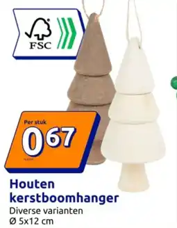 Action Houten kerstboomhanger aanbieding