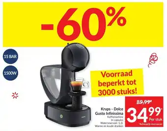 Intermarché Krups- Dolce Gusto Infinissima aanbieding