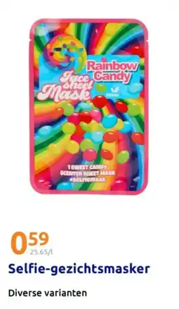Action Selfie-gezichtsmasker aanbieding