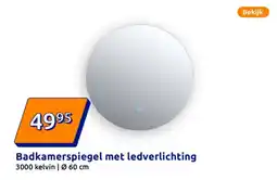 Action Badkamerspiegel met ledverlichting aanbieding