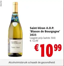 Colruyt Saint-Véran A.O.P. 'Blason de Bourgogne' 2023 aanbieding