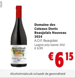 Colruyt Domaine des Coteaux Dorés Beaujolais Nouveau 2024 aanbieding