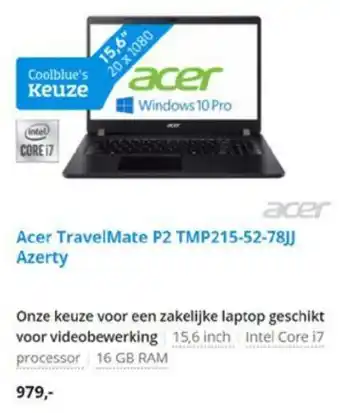 Coolblue Acer TravelMate P2 TMP326-52-78JJ Azerty aanbieding