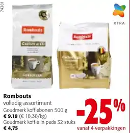 Colruyt Goudmerk koffie in pads aanbieding