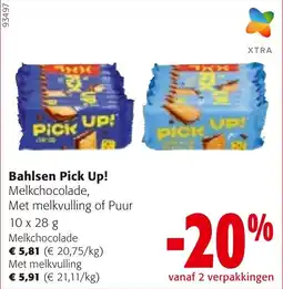 Colruyt Bahlsen Pick Up! Melkchocolade aanbieding