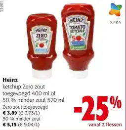 Colruyt Heinz Zero zout toegevoegd aanbieding