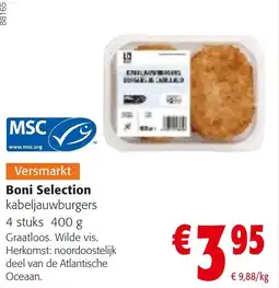 Colruyt Boni Selection kabeljauwburgers aanbieding