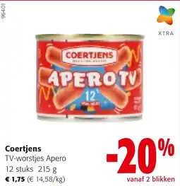 Colruyt Coertjens TV-worstjes Apero aanbieding