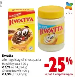 Colruyt Kwatta Chocopasta wit aanbieding