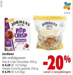Colruyt Jordans Simply Crunchy granola aanbieding