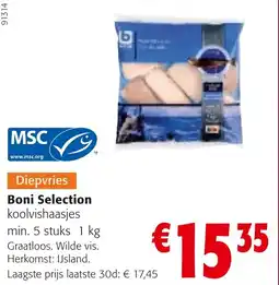 Colruyt Boni Selection koolvishaasjes aanbieding