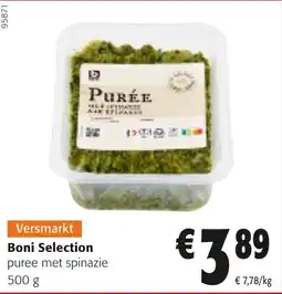 Colruyt Boni Selection puree met spinazie aanbieding