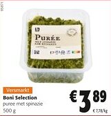 Colruyt Boni Selection puree met spinazie aanbieding