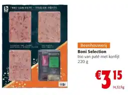 Colruyt Boni Selection trio van paté met konfijt aanbieding