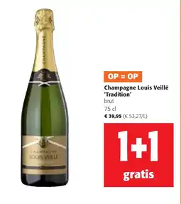 Colruyt Champagne Louis Veillé Tradition brut aanbieding
