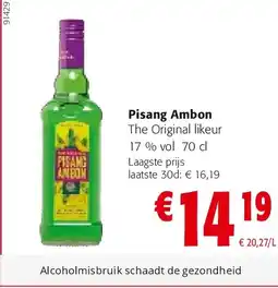 Colruyt Pisang Ambon The Original likeur 17 % vol 70 cl aanbieding