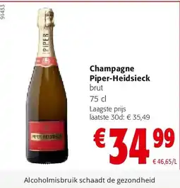 Colruyt Champagne Piper-Heidsieck aanbieding