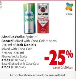Colruyt Absolut Vodka Sprite aanbieding
