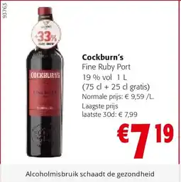 Colruyt Cockburn’s Fine Ruby Port 19 % vol 1 L aanbieding