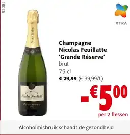 Colruyt Champagne Nicolas Feuillatte ‘Grande Réserve’ aanbieding