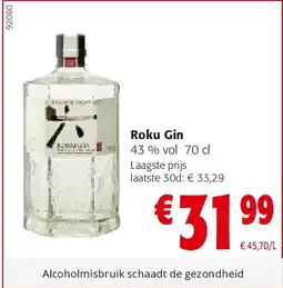 Colruyt Roku Gin 43 % vol 70 cl aanbieding
