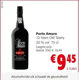 Colruyt Porto Amuro 10 Years Old Tawny 20 % vol 75 cl aanbieding