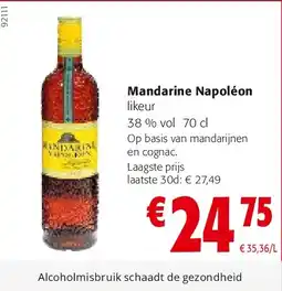 Colruyt Mandarine Napoléon likeur 38 % vol 70 cl aanbieding
