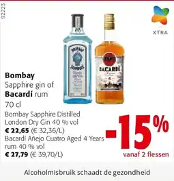 Colruyt Bacardí Añejo Cuatro Aged 4 Years rum 40 % vol aanbieding