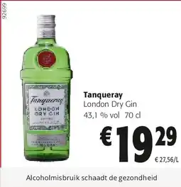 Colruyt Tanqueray London Dry Gin 43,1 % vol 70 cl aanbieding
