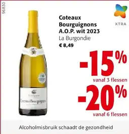 Colruyt Coteaux Bourguignons A.O.P. wit 2023 aanbieding