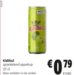 Colruyt Kidibul sprankelend appelsap 25 cl aanbieding