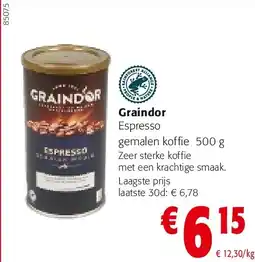 Colruyt Graindor Espresso gemalen koffie 500 g aanbieding