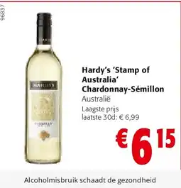 Colruyt Hardy’s ‘Stamp of Australia’ Chardonnay-Sémillon aanbieding
