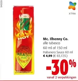 Colruyt Mc. Ilhenny Co. Habanero Sauce 60 ml aanbieding