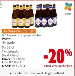 Colruyt Postel Blond 7 % vol aanbieding