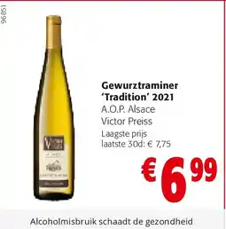 Colruyt Gewurztraminer ‘Tradition’ 2021 aanbieding