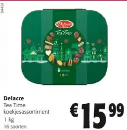 Colruyt Delacre Tea Time koekjesassortiment 1 kg aanbieding