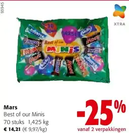 Colruyt Mars Best of our Minis 70 stuks 1,425 kg aanbieding