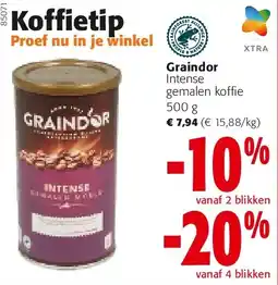 Colruyt Graindor Intense gemalen koffie 500 g aanbieding