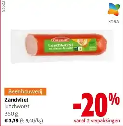 Colruyt Zandvliet lunchworst 350 g aanbieding