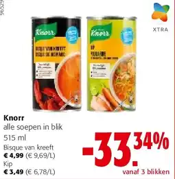 Colruyt Knorr Bisque van kreeft aanbieding