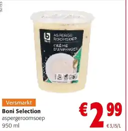 Colruyt Boni Selection aspergeroomsoep 950 ml aanbieding