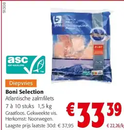 Colruyt Boni Selection Atlantische zalmfilets 7 à 10 stuks 1,5 kg aanbieding
