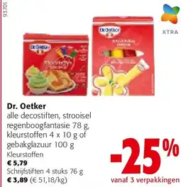 Colruyt Dr. Oetker Schrijfstiften 4 stuks 76 g aanbieding