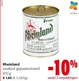 Colruyt Rheinland zuurkool gepasteuriseerd 810 g aanbieding