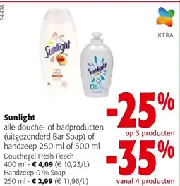 Colruyt Sunlight Douchegel Fresh Peach 400 ml aanbieding
